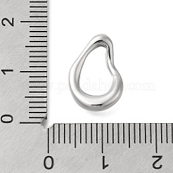 304ステンレススチールリンクリング  ティアドロップリンク  ステンレス鋼色  15x11x3mm&nbsp;STAS-D192-10P