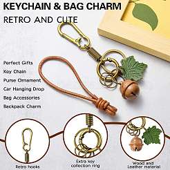 1Pc Wooden Pendant Keychain&nbsp;KEYC-SZ0001-24A