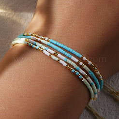 Glass Seed Beaded Braided Bead Bracelets&nbsp;QH7231