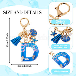 Star Resin & Shell Keychains&nbsp;KEYC-TAC00087-01D