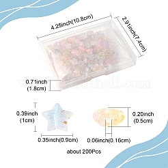 200Pcs Gradient Color Transparent Acrylic Beads&nbsp;MACR-FS0002-03