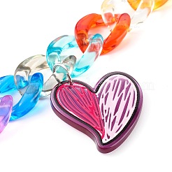 Acrylic Curb Chain Phone Case Chain&nbsp;HJEW-JM00504-02