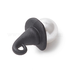 Halloween Theme Round Shell Pearl with Alloy Witch Hat Pendants&nbsp;PALLOY-JF04237