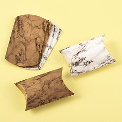 30Pcs 2 Styles Marble Printed Paper Pillow Gift Boxes&nbsp;CON-FS0001-21A