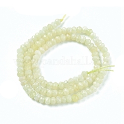 Dyed Natural Malaysia Jade Rondelle Beads Strands&nbsp;G-E316-2x4mm-51