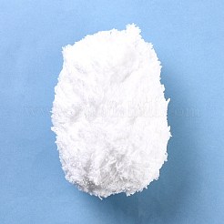 ソフトフェイクファー糸  ツイストコード  手織  ベビーコート用  ベスト  スカーフ  帽子  ホワイト  9~11x0.5mm  38.28ヤード（35m）/ロール  10のロール/袋&nbsp;OCOR-G009-02Q