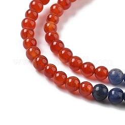 Chakra Natural Yellow Jade & Crystal Quartz & Green Aventurine & Rose Quartz & Carnelian & Sodalite & Amethyst Beads Strands&nbsp;G-NH0002-E03-4mm