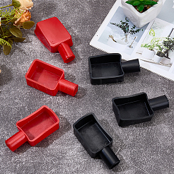 6Pcs 2 Colors Rubber Car Battery Terminal Cover Protective Case&nbsp;AJEW-SP0003-81