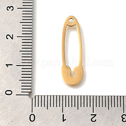 ステンレスペンダント201個  クリップチャーム  ゴールドカラー  24x7.5x1mm  穴：1.6mm&nbsp;STAS-R136-05G