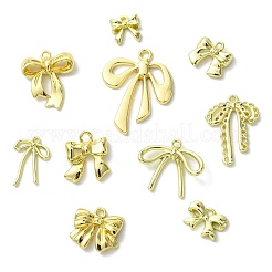 40 個 10 スタイルラックメッキ合金ペンダント  蝶結び  ゴールドカラー  10~33x10.5~26x2~4mm  穴：1.4~3mm  4個/スタイル&nbsp;FIND-CJ0003-93