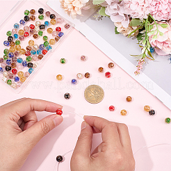 150Pcs 10 Colors Luminous Handmade Gold Sand Lampwork Beads&nbsp;FOIL-PA0001-04