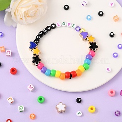 588Pcs 13 Styles Geometry & Star & Heart & Flower Acrylic Beads&nbsp;DIY-FS0002-04
