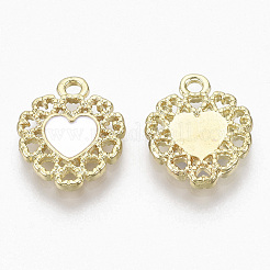 Golden Plated Alloy Enamel Pendants&nbsp;X-PALLOY-N154-04C