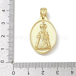 宗教 304 ステンレス ペンダント  処女のチャームが付いた楕円形  ゴールドカラー  28x19x5.5mm  穴：3mm&nbsp;STAS-C179-04G