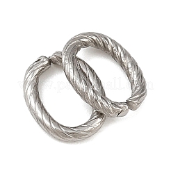 304ステンレススチールリンクリング  クイックリンクコネクター  ツイストオーバル  ステンレス鋼色  9x7x1.5mm  内径：7x4mm&nbsp;STAS-C154-04C-P