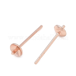 Brass Stud Earring Findings&nbsp;KK-A300-29A-RG