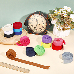 15Pcs 15 Colors Flat Polyester Elastic Cord&nbsp;SRIB-ME0001-20A
