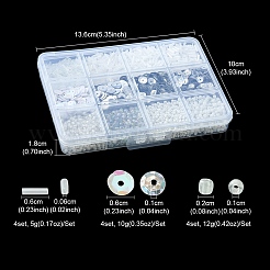 DIYビーズジュエリー作りの発見キット  ラッパ、丸いガラスのシード、プラスチックのパイレットビーズを含む  ミックスカラー  108 G /ボックス&nbsp;DIY-YW0007-12