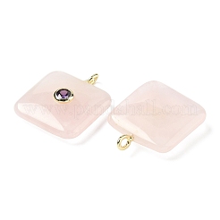 Natural Rose Quartz Pendants&nbsp;G-H318-02G-03