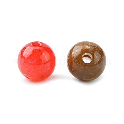 ラウンド天然石風アクリルビーズ  ミックスカラー  8mm  穴：2mm  約1700個/500g&nbsp;OACR-R029-8mm-M