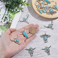 16Pcs 8 Styles Dyed Synthetic Turquoise Pendants&nbsp;FIND-ME0003-28