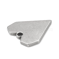 変色しない304ステンレススチールペンダント  ハートチャーム  ステンレス鋼色  17x15.5x1.5mm  穴：2mm&nbsp;STAS-F287-26P