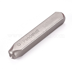 鉄印鑑セット  金属の刻印用  プラスチック  木材  革  0~8番を含む  プラチナ  64.5x10.5x10.5mm  9個/箱&nbsp;AJEW-WH0001-38A