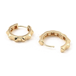 Brass Spike Hoop Earrings&nbsp;EJEW-I289-16KCG