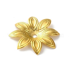 アイアン製ビーズキャップ  花  ライトゴールド  26x2.5mm  穴：2mm&nbsp;IFIN-C060-04KCG