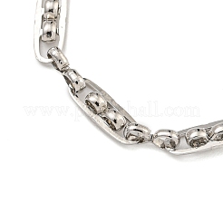 女性用304ステンレススチールリンクチェーンブレスレット  ステンレス鋼色  6-7/8インチ（17.5cm）&nbsp;BJEW-S153-09P