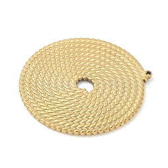 304ステンレスペンダント  ゴールドカラー  フラットラウンド  37x35x2mm  穴：0.9mm&nbsp;LS-STAS-R162-03G-08