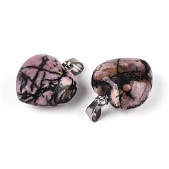 Natural Rhodonite Pendants&nbsp;G-T143-49F