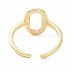 Brass Enamel Cuff Rings&nbsp;RJEW-P023-19G
