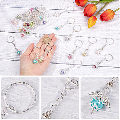 2 Sets Baptism Beaded Glass Pearl Angel Keychain&nbsp;KEYC-PH0001-73