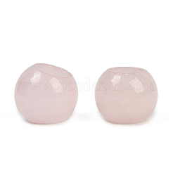 天然ローズクォーツヨーロピアンビーズ  大穴ビーズ  ラウンド  12x9.5~11mm  穴：5~6mm&nbsp;G-R488-01G