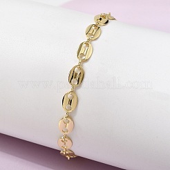Brass Link Chain Bracelets for Women&nbsp;BJEW-K298-08G