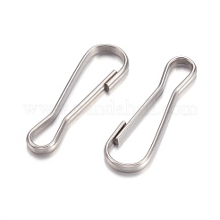 変色しにくい304ステンレススチール製キーチェーン留め具  ステンレス鋼色  28x9x2mm&nbsp;STAS-O105-02P-28mm