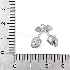 304ステンレスペンダント  苺  ステンレス鋼色  17x16x6mm  穴：1.7mm&nbsp;STAS-K312-08D-P
