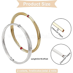 2Pcs 2 Colors Brass Wire&nbsp;FIND-BC0003-77
