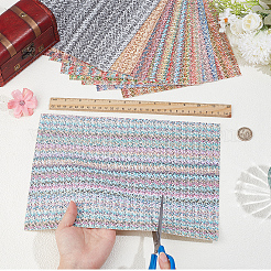 10枚 10色 PVC イミテーションレザーシート 生地  長方形  ミックスカラー  210x300x1mm  1pc /カラー&nbsp;DIY-CL0001-97B