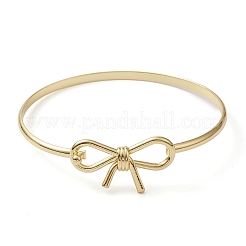 Bowknot Brass Bangles&nbsp;BJEW-D039-39G