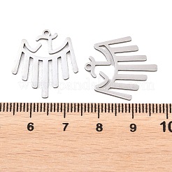 ステンレスペンダント201個  鳥のチャーム  ステンレス鋼色  21.5x20x1mm  穴：1.4~1.5mm&nbsp;STAS-B135-01P
