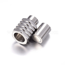変色しにくい304ステンレススチール製のマグネット留め具と接着端  コラム  20x10mm  穴：6mm&nbsp;STAS-H055-2