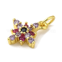 Brass Micro Pave Cubic Zirconia Charms&nbsp;KK-M283-16B-02