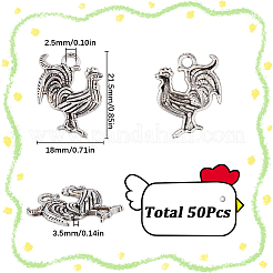 50Pcs Tibetan Style Alloy Pendants&nbsp;FIND-SC0008-12
