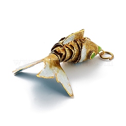 Brass Cloisonne Pendants&nbsp;KK-P251-A03-G