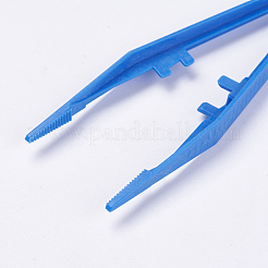 DIYクラフトプラスチックヒューズビーズピンセット  子供用浜クリップツール  藤紫色  13x3.5x1.1cm&nbsp;X-TOOL-WH0038-02A