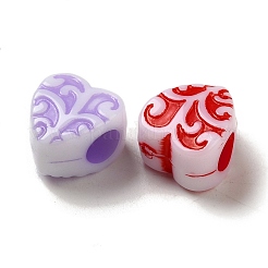 Opaque Acrylic European Large Hole Beads&nbsp;OACR-E039-12