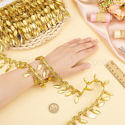 Polyester Lace Ribbon with Plastic Charms Tassel&nbsp;OCOR-WH0078-202B-01