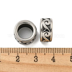 316 Surgical Stainless Steel Large Hole Beads&nbsp;STAS-Q326-10AS-05
